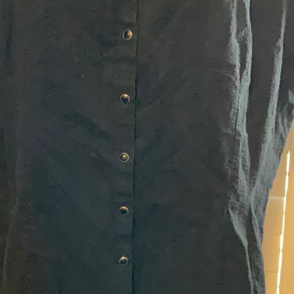 Faded Glory Black Button Down Shirt - Picture 2 of 9